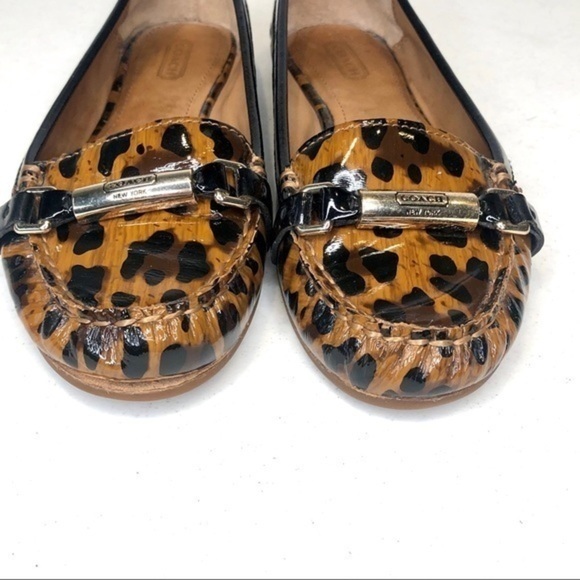 COACH patent leopard flats size 6.5 - Picture 2 of 11